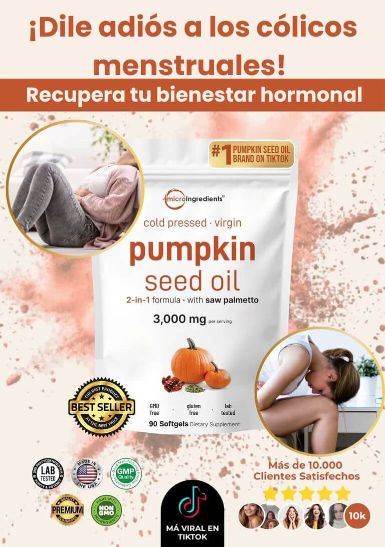 Pumpkin See Oil - Aceite de semilla de calabaza 3,000 Mg